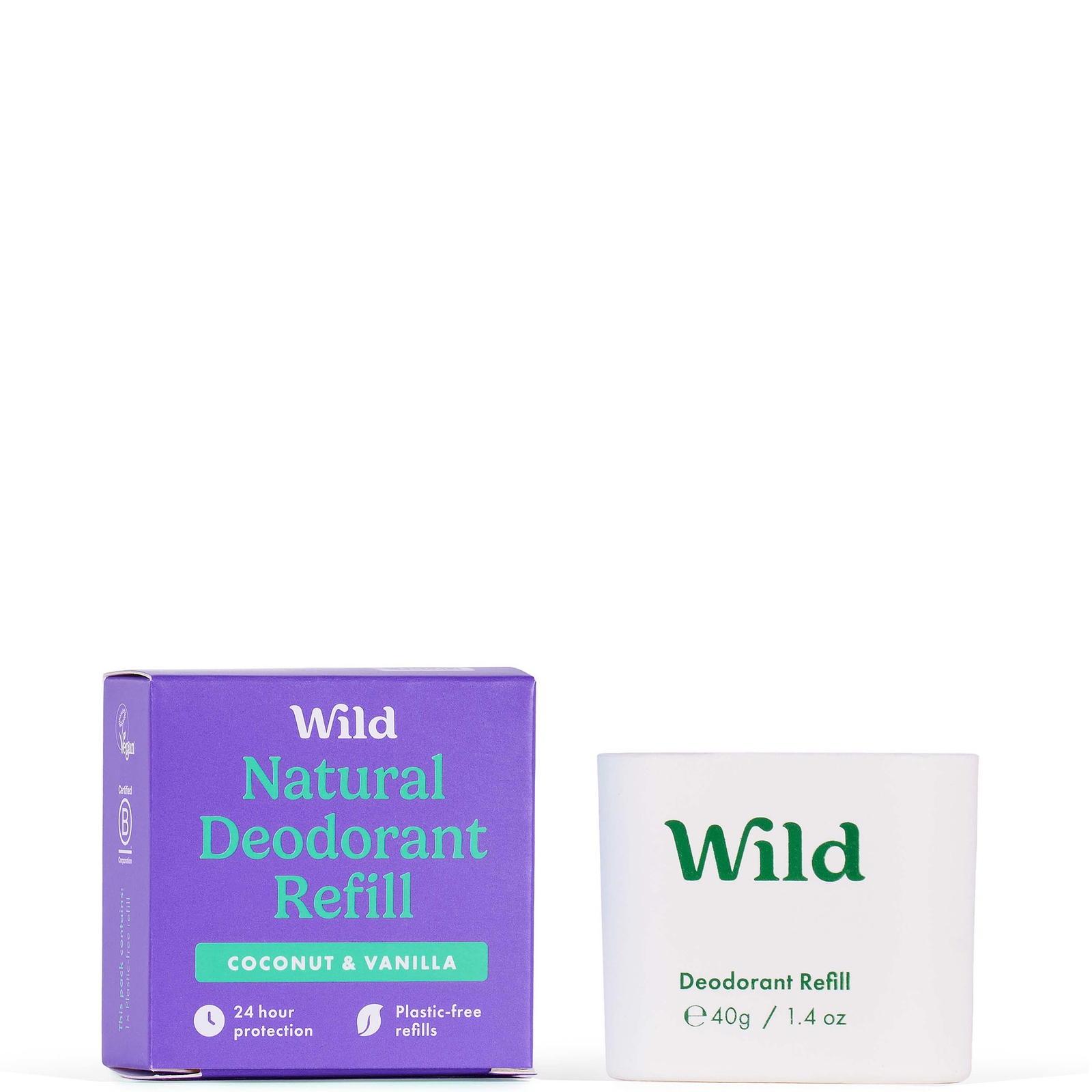 Wild Coconut and Vanilla Deodorant Refill 40g von Wild