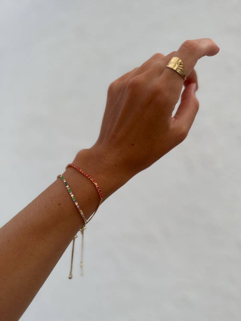 Zirkonia Armband Regenbogen Cubic Tennis Iced Out Kettenarmbänder Für Frauen Goldfarbe Einstellbar Trend Schmuck Zirkonia Armband Regenbogen Cubic Tennis Iced Out Kettenarmbänder Für Frauen Goldfarbe Einstellbar Trend Schmuck von WildAsAWallflower