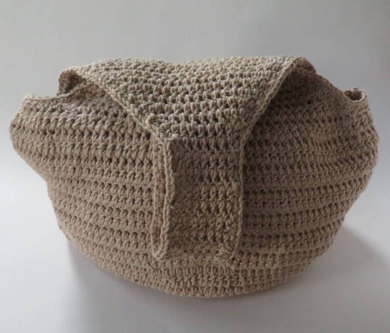 Gehäkelte Beige Hobo-Tasche, Kurzer Riemen, Große Einkaufstasche, Handgefertigte Geldbörse, Wiederverwendbare Hellbraune Mode von WildBeanSprouts