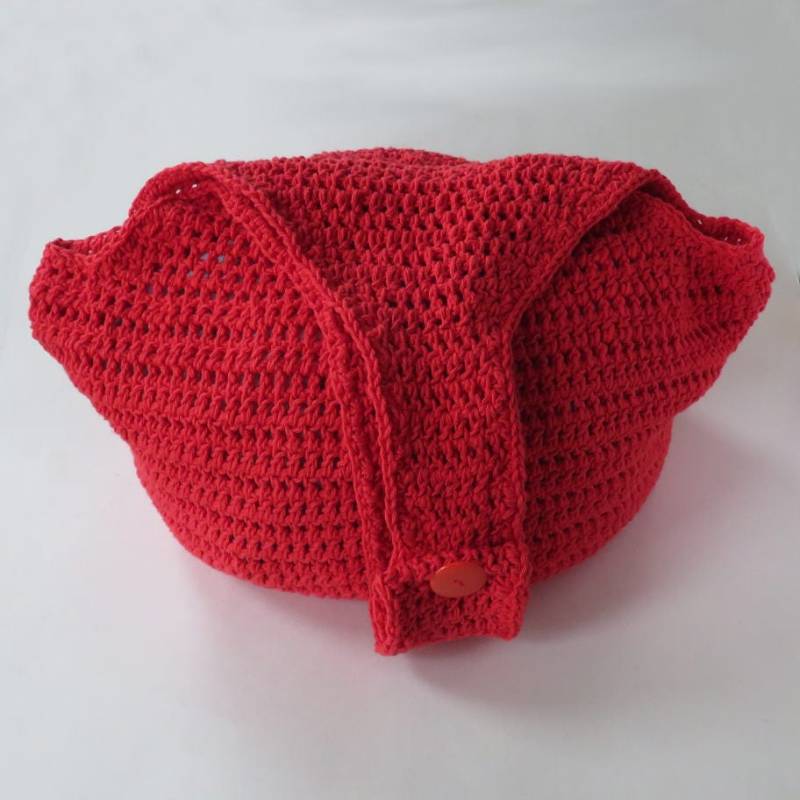 Gehäkelte Rote Hobo-Tasche Mit Verstellbarem Riemen, Wiederverwendbare Markttasche, Gehäkelte Geldbörse, Handgefertigte Umhängetasche, 19 Zoll von WildBeanSprouts