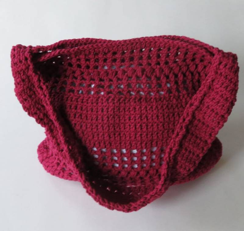 Handgefertigte Häkeltasche Bordeauxfarbene Handtasche Aus Baumwolle von WildBeanSprouts