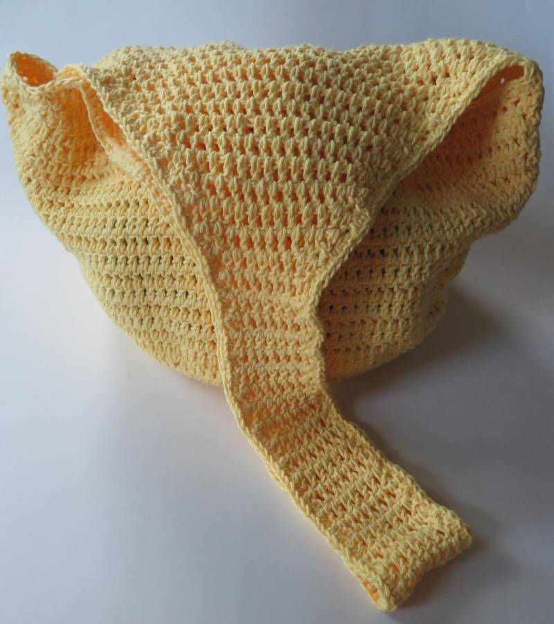 Hellgelbe Hobo-Tasche 19 "x 31", Lange Gehäkelte Crossbody-Geldbeutel, Wiederverwendbare Markttasche, Handgemachte Baumwolltasche, Gelbe Mode von WildBeanSprouts