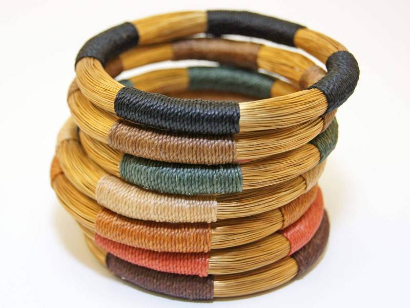 Set Aus 3 Goldenen Grass Armbändern von WildBerryEcoJewelry