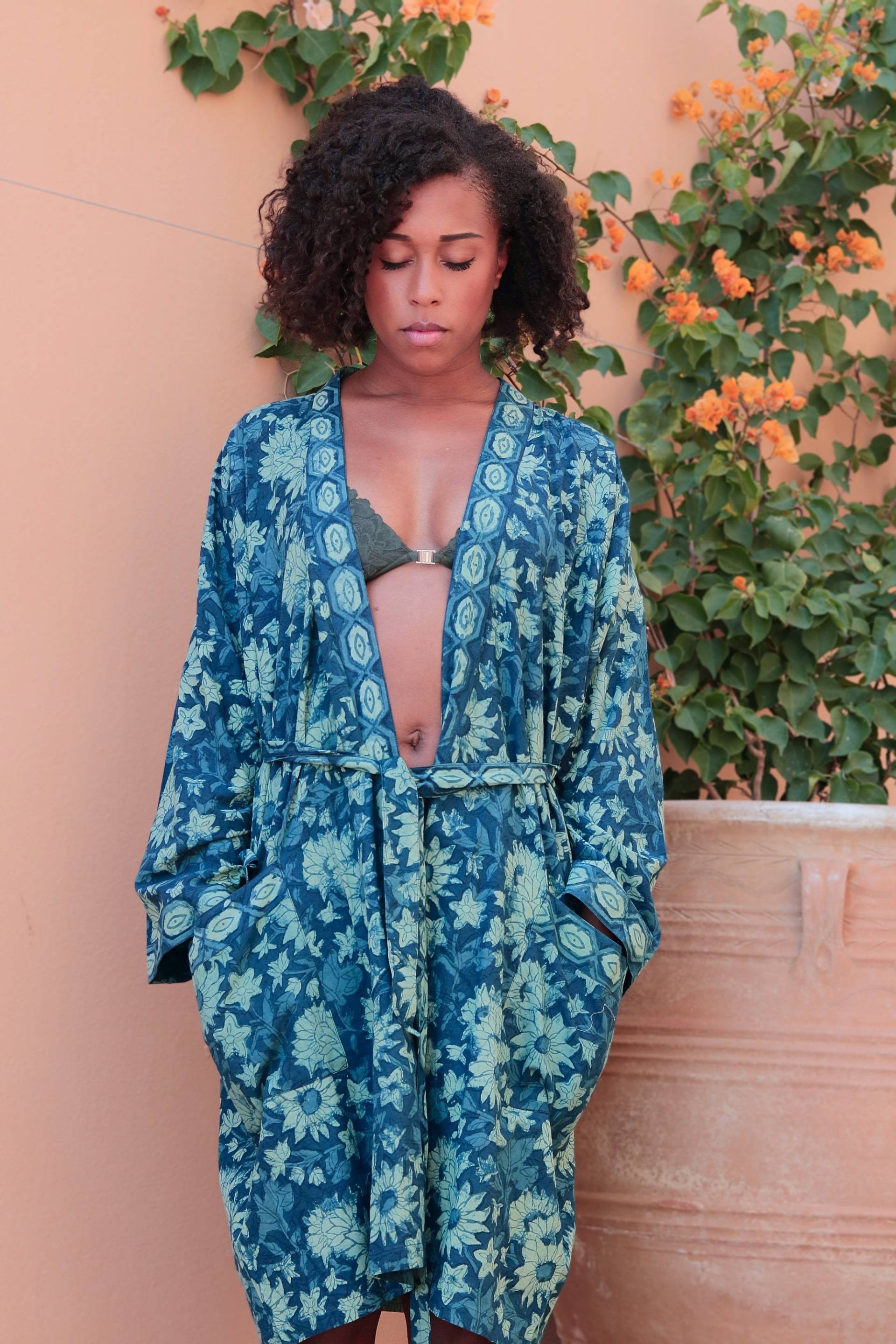 Clearwater Salbei Kimono Robe Clearwater Salbei Kimono Robe von WildBohomeUK