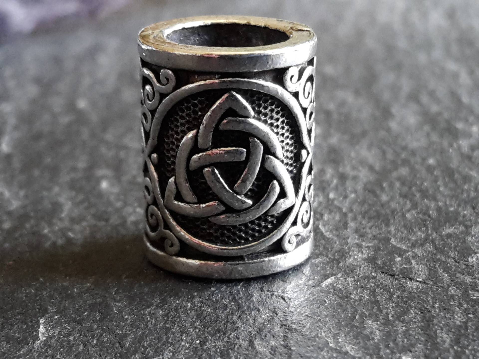 Bartperle Haarperle Triquetra Wikinger Kelten Nordic von WildFilz