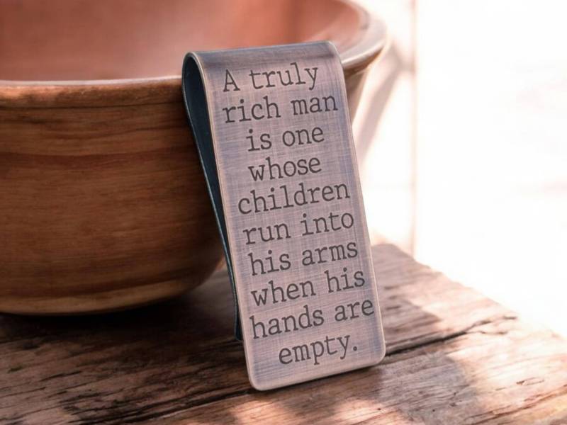 Kupfer Geldklammer Metall Custom, Personalisiertes Geschenk Für Papa Von Kindern, Graviert Mit Inspirational Zitat Männer, Sentimental Geburtstag Kupfer Geldklammer Metall Custom, Personalisiertes Geschenk Für Papa Von Kindern, Graviert Mit Inspirational Zitat Männer, Sentimental Geburtstag von WildFlowerFlame