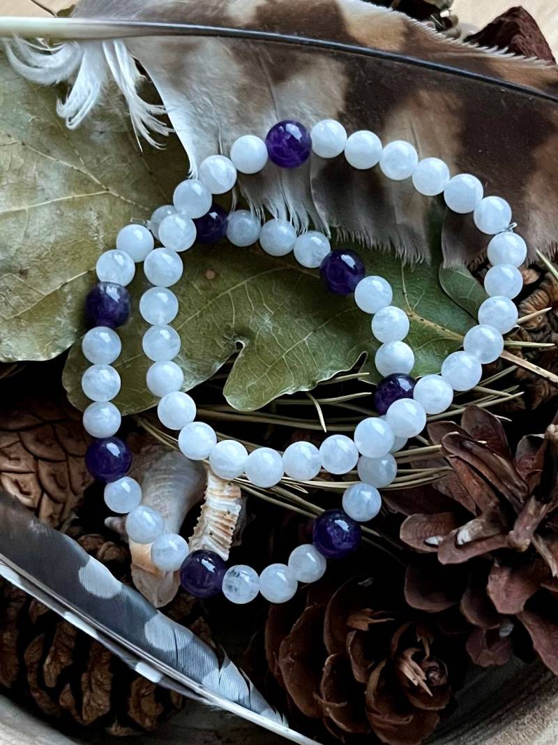 Mondstein Armband , Perlenarmband, Stretch Armband Mondstein Armband , Perlenarmband, Stretch Armband von WildForestCandles
