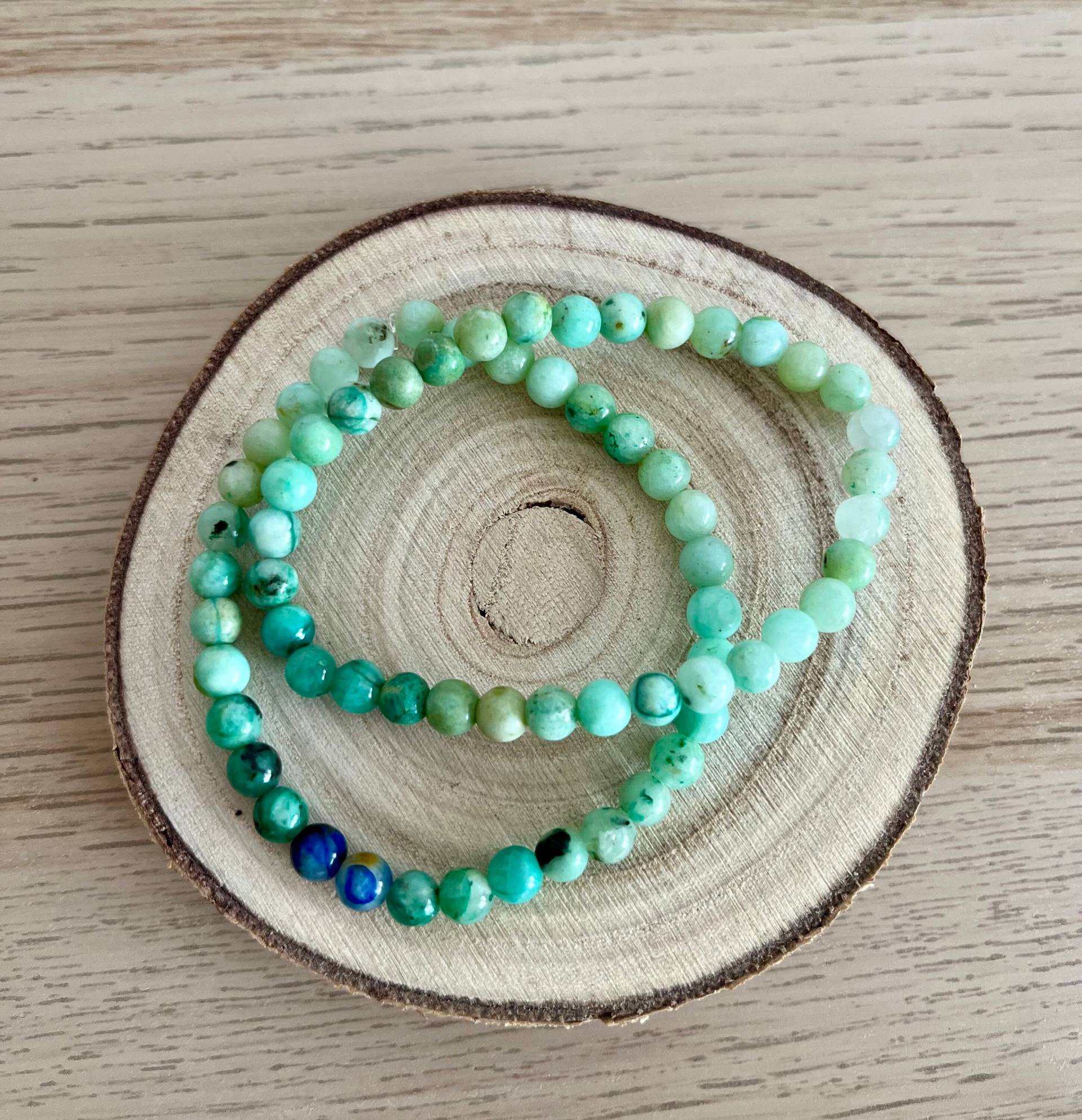 Chrysopras Armband, Kristallarmband, Stretch Hochwertiges Armband Chrysopras Armband, Kristallarmband, Stretch Hochwertiges Armband von WildForestCandles