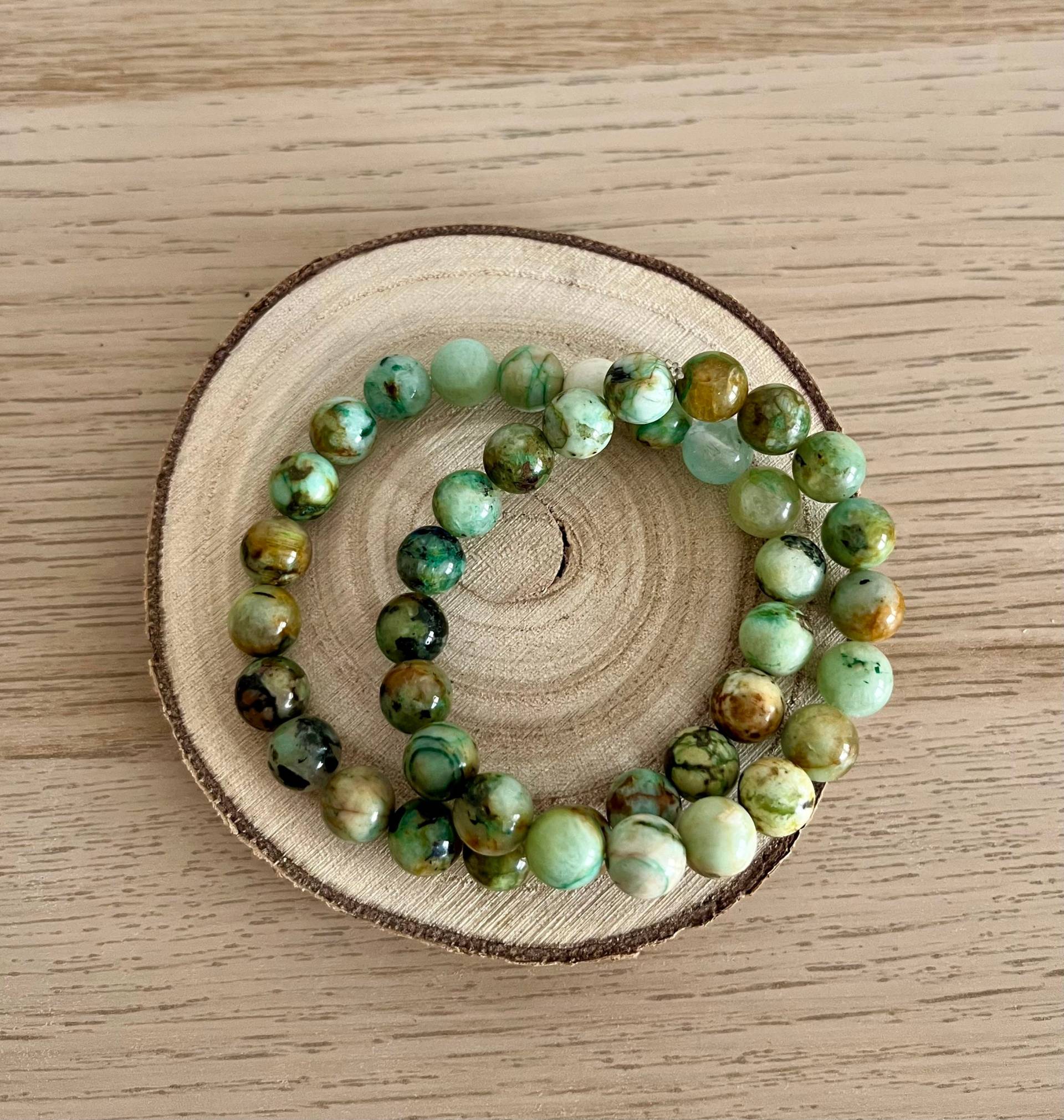 Chrysopras Armband, Kristallarmband, Stretch Armband Chrysopras Armband, Kristallarmband, Stretch Armband von WildForestCandles