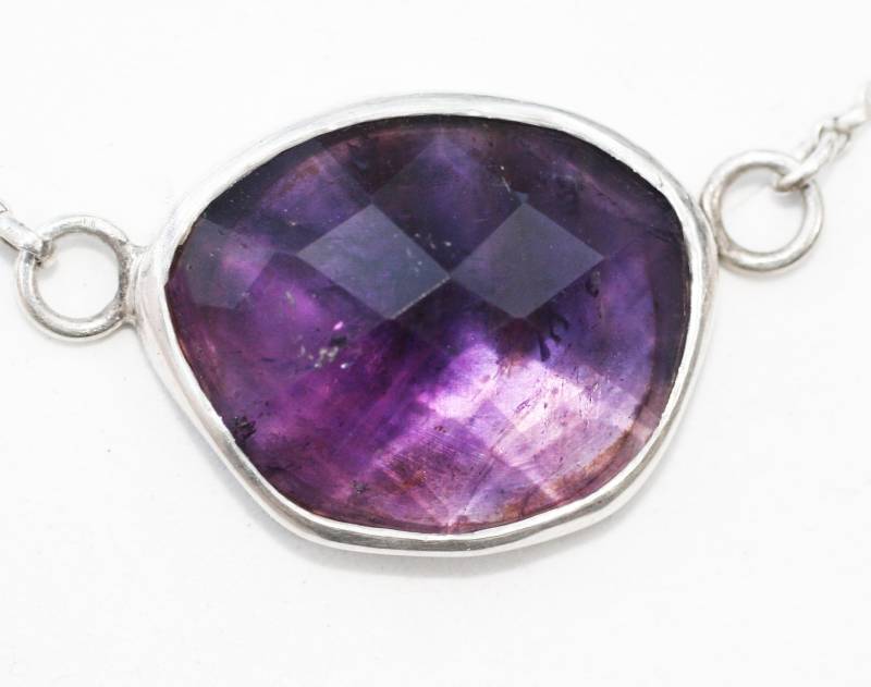 Rose Geschnitten Deep Purple Amethyst Halskette Rose Geschnitten Deep Purple Amethyst Halskette von WildGemsJewelry