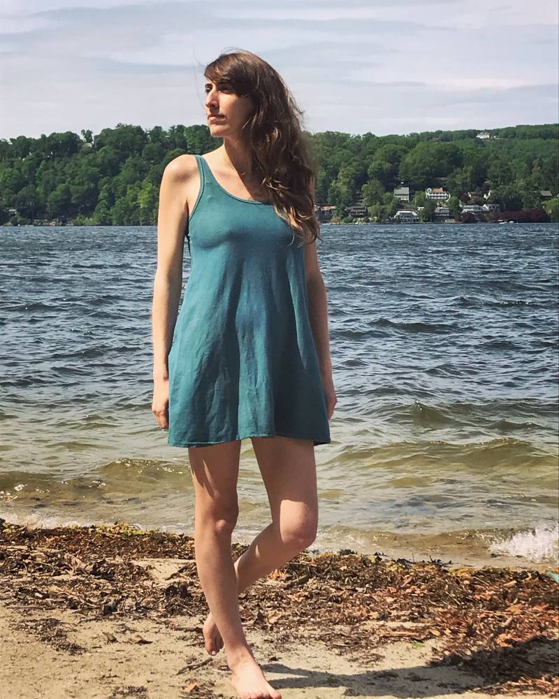 Hanf Kleid - Flow Unis Xlong Tank Bio Baumwolle & Hanf, Pflanzenfarben von WildHarvestStudio