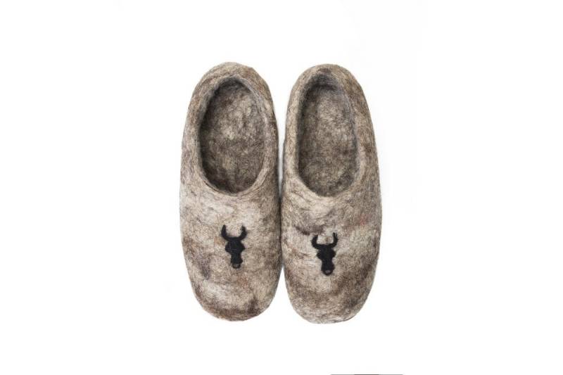 Filz Hausschuhe Aus Filzwolle Für Männer Mit Sternzeichen Personalisierbar - Gekochte Wolle Umweltfreundlich Und Warm Tolles Geschenk von WildLlama