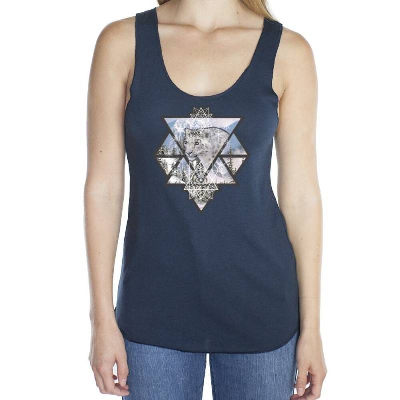 Bio-Bambus Damen Tank-Top Snow Leopard von WildSpiritApparel