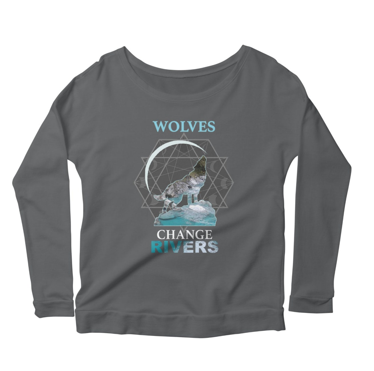 Frauen Langarm Wölfe Wechselt Flüsse von WildSpiritApparel