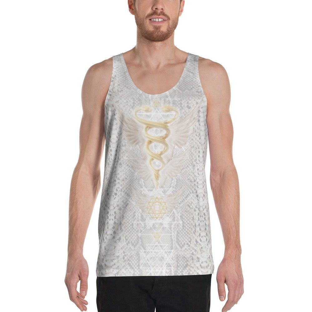 Herren Tank Top Kundalini Goldene Schlange von WildSpiritApparel