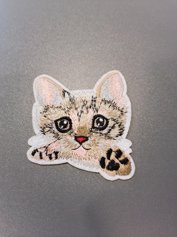 Katze Aufnäher, Patch, Kawaii Bügelbild von WildUnknownXStitch