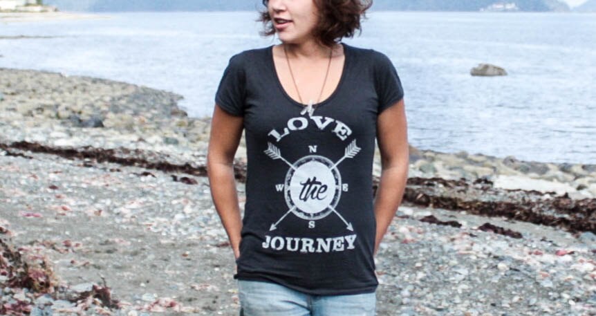 Liebe Die Reise - Damen Bambus Rundhals T-Shirt Liebe Die Reise - Damen Bambus Rundhals T-Shirt von WildandRaven