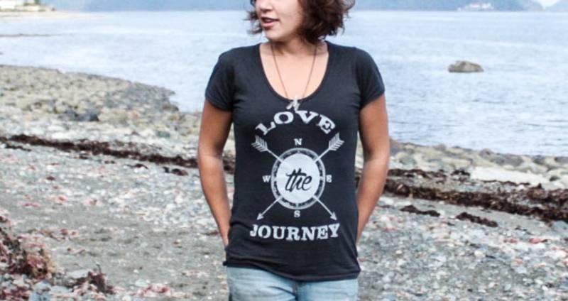 Liebe Die Reise - Damen Bambus Rundhals T-Shirt Liebe Die Reise - Damen Bambus Rundhals T-Shirt von WildandRaven