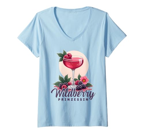 Damen Wildberry Prinzessin Kostüm I Sommer Cocktail Party Damen T-Shirt mit V-Ausschnitt Damen Wildberry Prinzessin Kostüm I Sommer Cocktail Party Damen T-Shirt mit V-Ausschnitt von Wildberry Kostüm I Fasching und Karneval Outfit