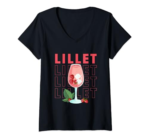 Damen Wildberry Lillet Früchte Cocktail Sommer Alkohol T-Shirt mit V-Ausschnitt Damen Wildberry Lillet Früchte Cocktail Sommer Alkohol T-Shirt mit V-Ausschnitt von Wildberry Lillet Cocktail Shop