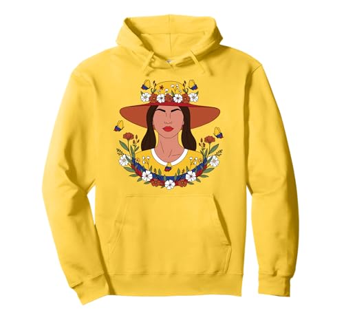 Wildblumen Kolumbianisches Mädchen Blumen Pullover Hoodie Wildblumen Kolumbianisches Mädchen Blumen Pullover Hoodie von Wildblumen Kolumbianische Frau