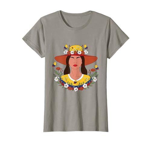 Wildblumen Kolumbianisches Mädchen Blumen T-Shirt Wildblumen Kolumbianisches Mädchen Blumen T-Shirt von Wildblumen Kolumbianische Frau