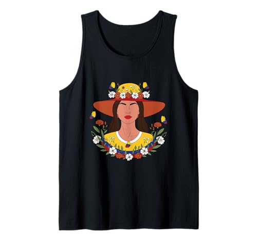 Wildblumen Kolumbianisches Mädchen Blumen Tank Top Wildblumen Kolumbianisches Mädchen Blumen Tank Top von Wildblumen Kolumbianische Frau
