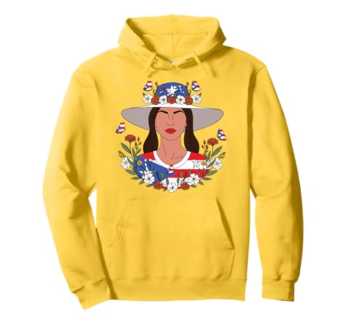 Wildblumen Puerto Ricanisches Mädchen Blumen Pullover Hoodie von Wildblumen Puerto Ricanische Frau