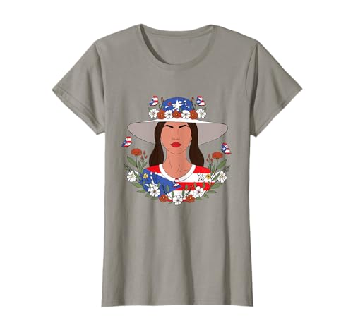 Wildblumen Puerto Ricanisches Mädchen Blumen T-Shirt von Wildblumen Puerto Ricanische Frau