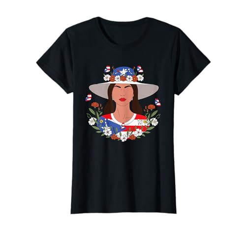 Wildblumen Puerto Ricanisches Mädchen Blumen T-Shirt Wildblumen Puerto Ricanisches Mädchen Blumen T-Shirt von Wildblumen Puerto Ricanische Frau