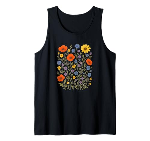 Vintage Floral Boho Wildflower Frauen Tank Top Vintage Floral Boho Wildflower Frauen Tank Top von Wildblumenfrauen Vintage Boho Geschenke