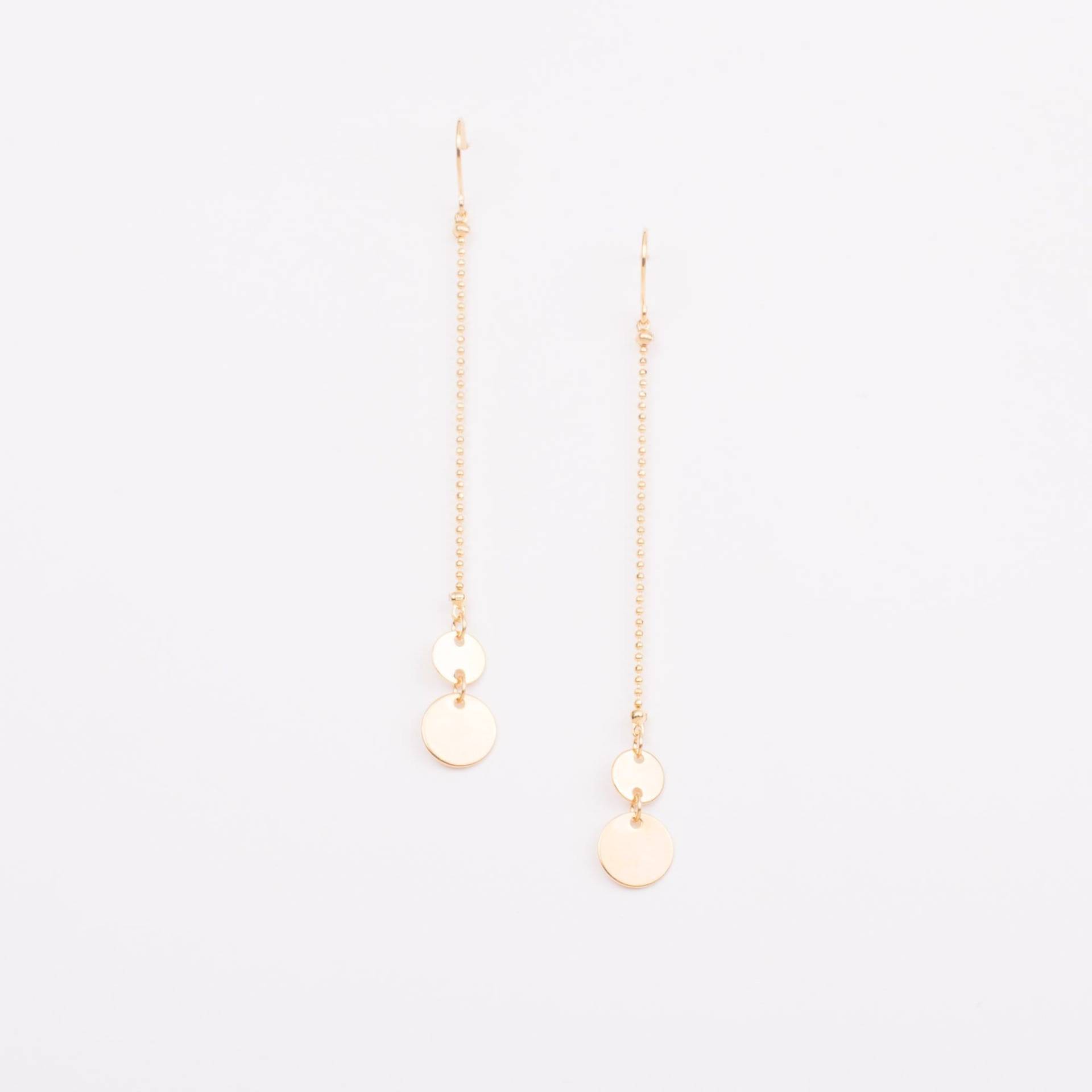 Lange Goldene Scheibenohrringe Lange Goldene Scheibenohrringe von WildbyJessieDaams