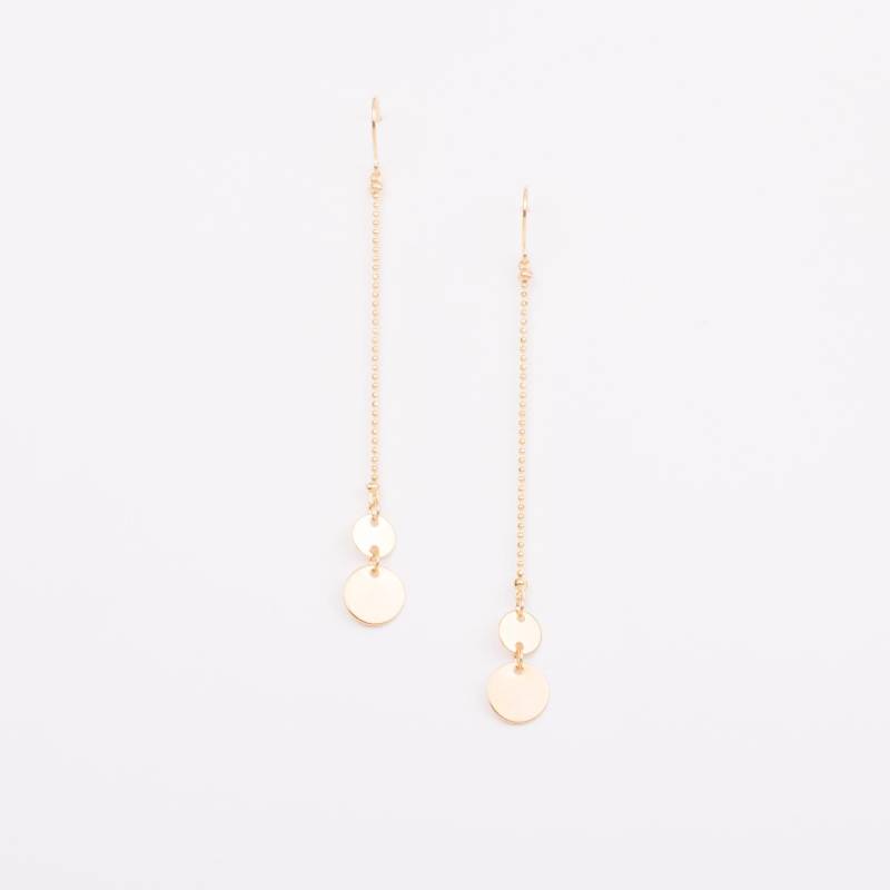 Lange Goldene Scheibenohrringe Lange Goldene Scheibenohrringe von WildbyJessieDaams