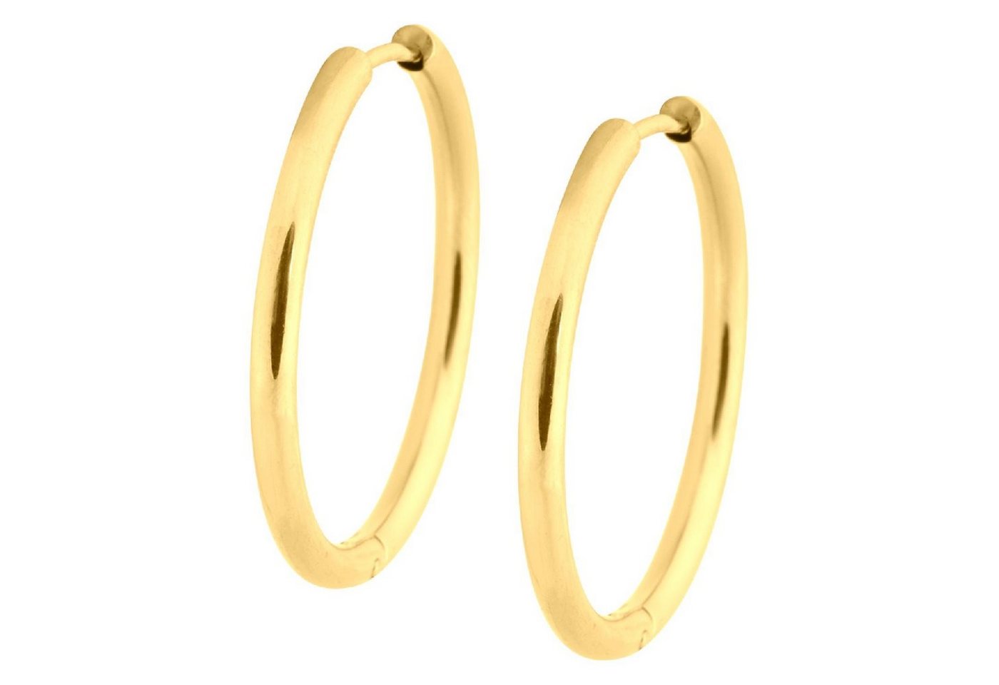 Paar Creolen Basic Little Hoops 25 MM (Set), Hochglanzpoliert von Wildcat