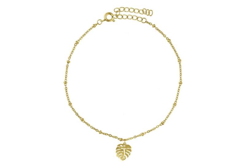 Wildcat Fußkette mit Anhänger Monstera Fußkettchen von Wildcat