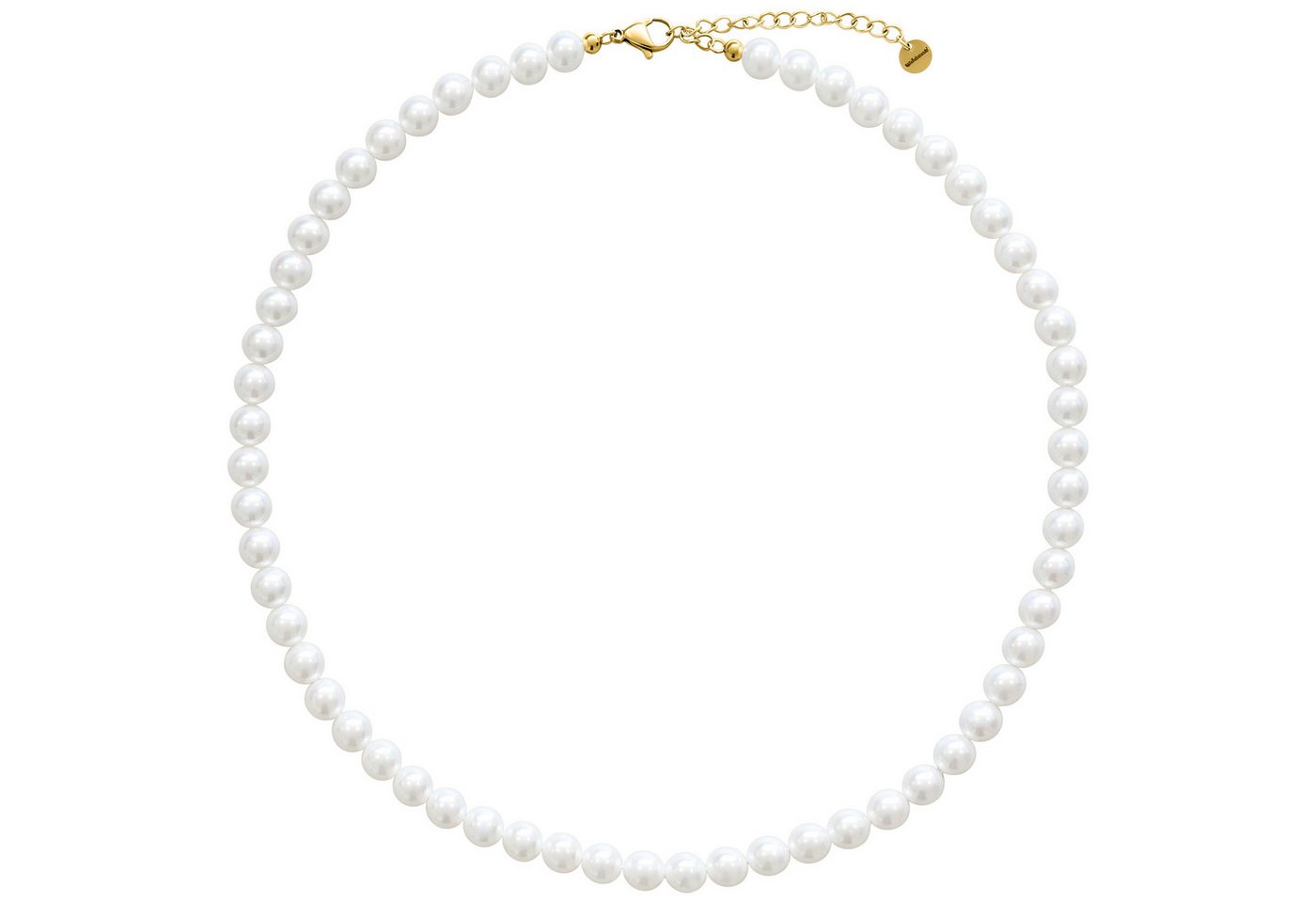 Wildcat Kette mit Anhänger Big Synthetic Pearl Necklace Silver, wasserfest, langlebig, hautverträglich von Wildcat