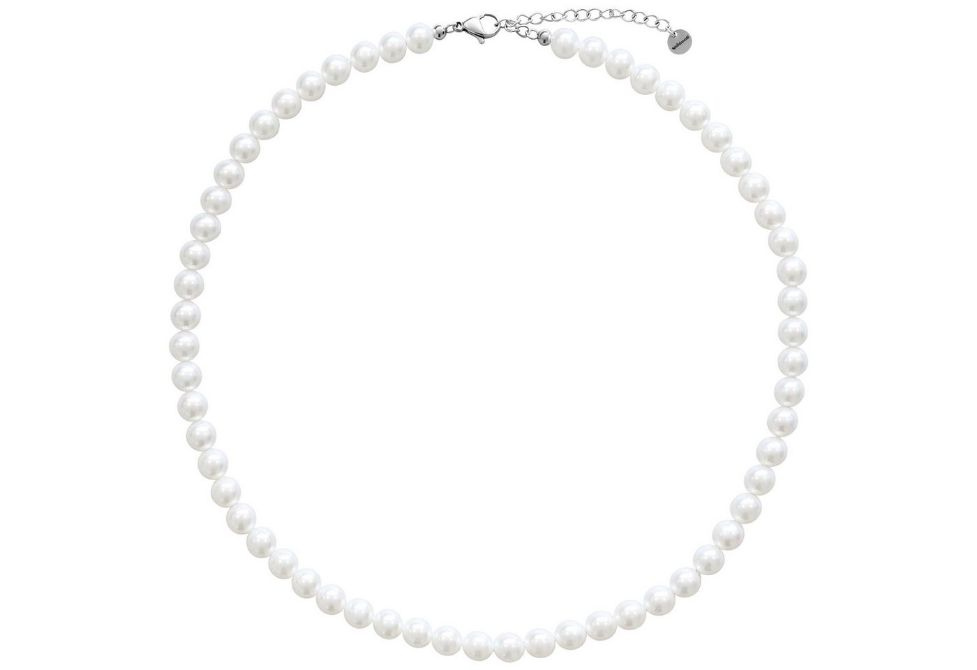 Wildcat Kette mit Anhänger Big Synthetic Pearl Necklace Silver, wasserfest, langlebig, hautverträglich von Wildcat