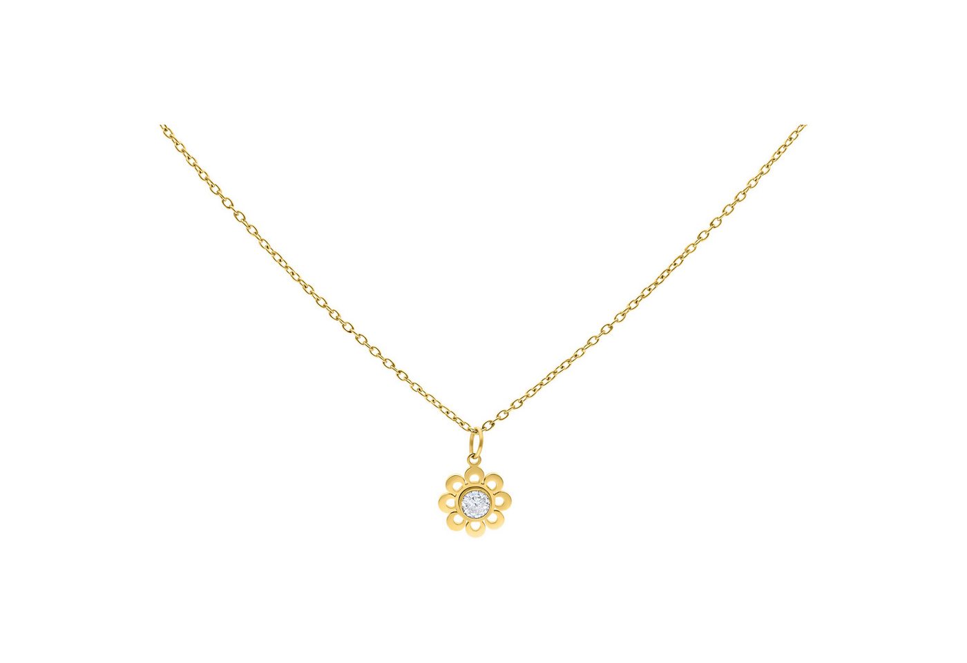 Wildcat Kette mit Anhänger Crystal Flower Kette, wasserfest, langlebig, hautverträglich von Wildcat