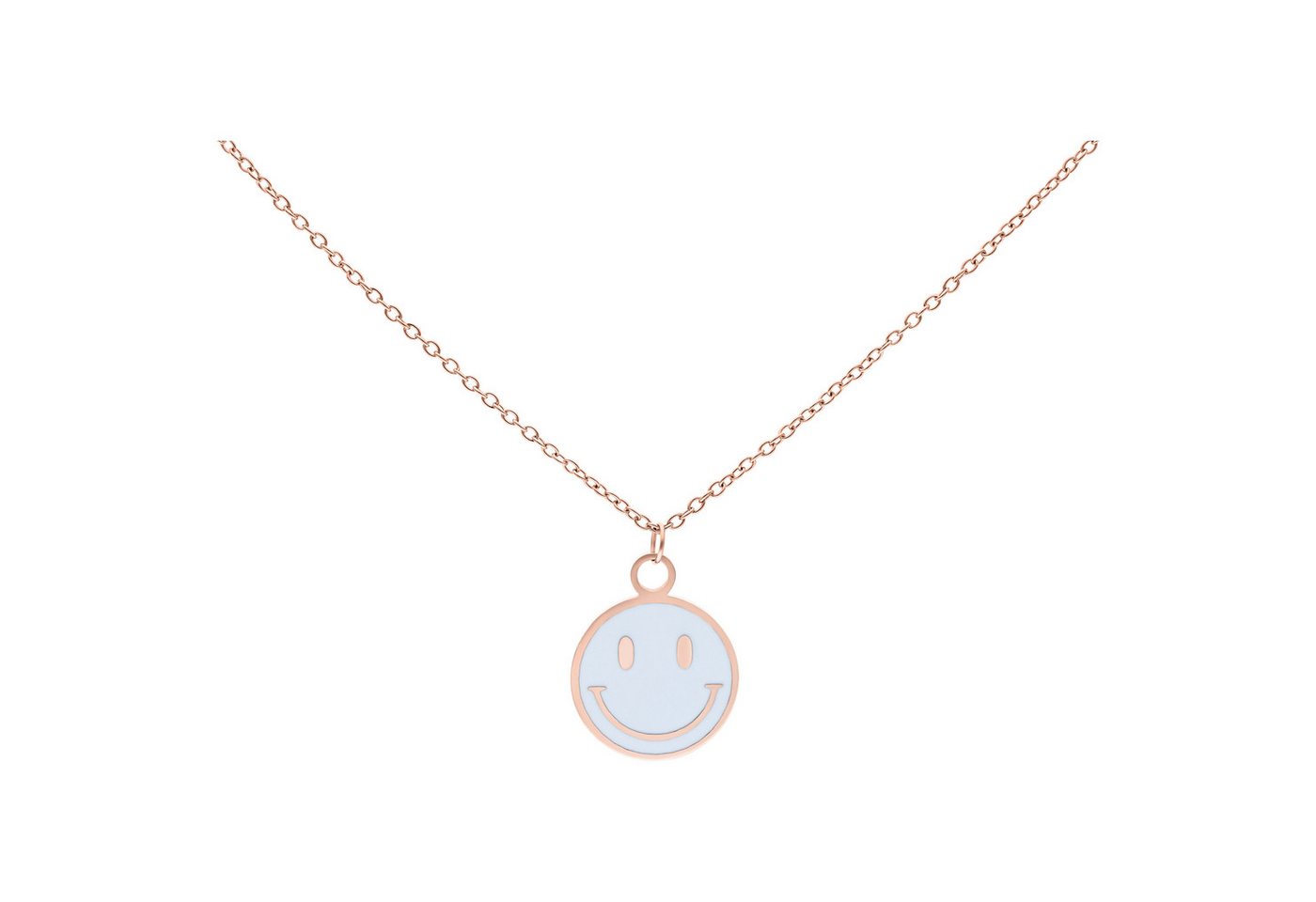 Wildcat Kette mit Anhänger Little White Smiley Kette, wasserfest, langlebig, hautverträglich von Wildcat