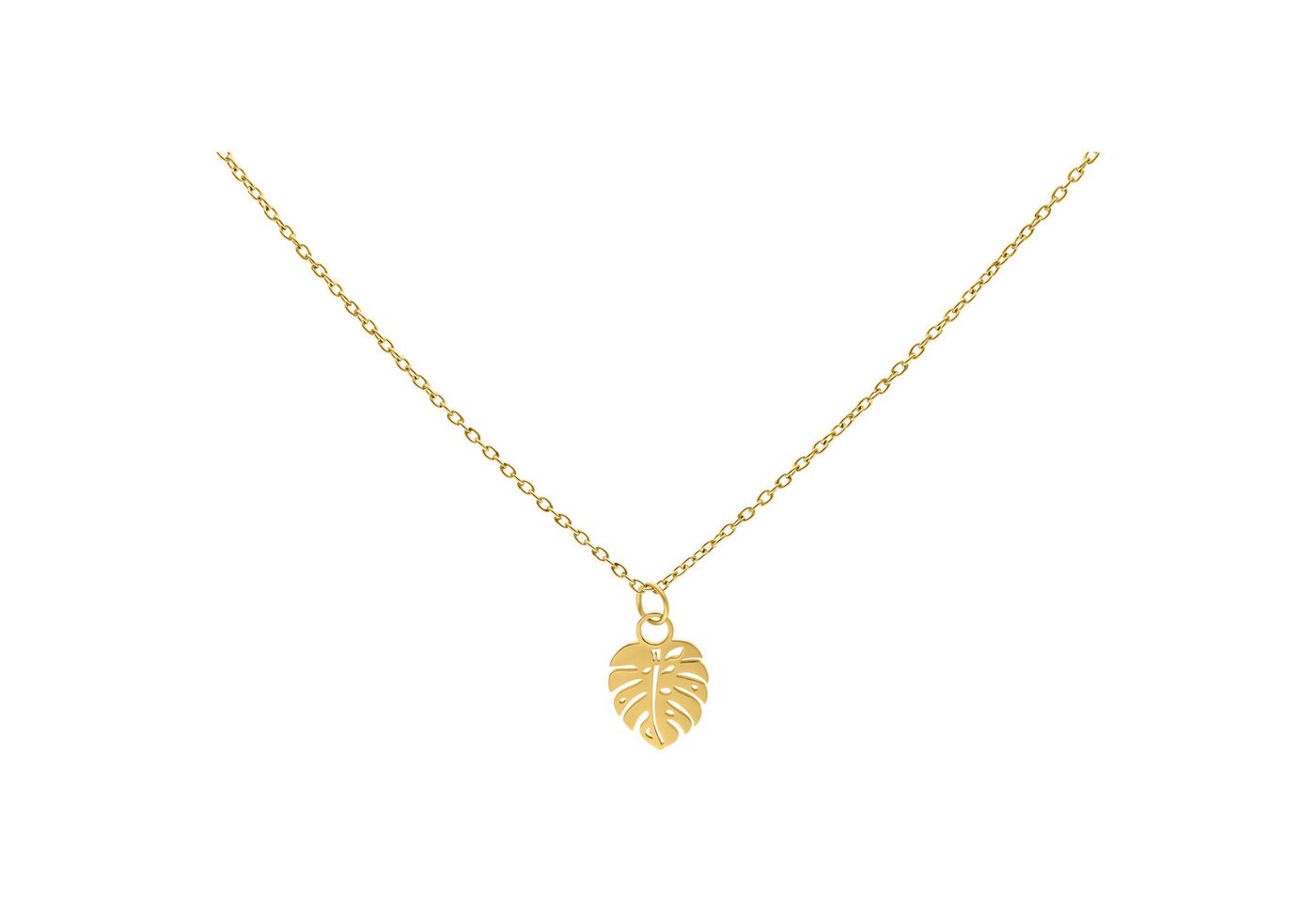 Wildcat Kette mit Anhänger Monstera Leaf Kette, wasserfest, langlebig, hautverträglich von Wildcat