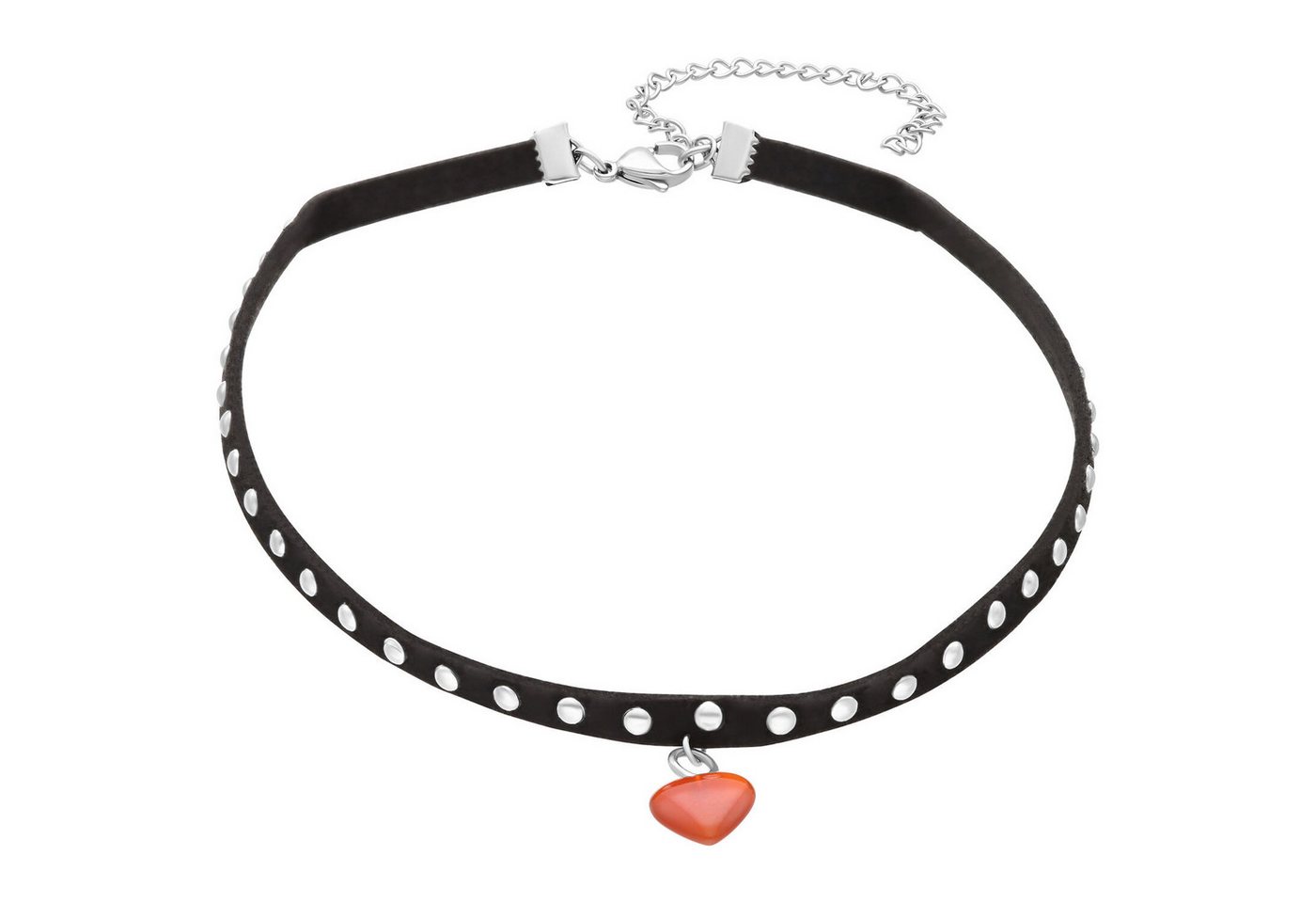 Wildcat Kette mit Anhänger Red Heart Studded Choker von Wildcat
