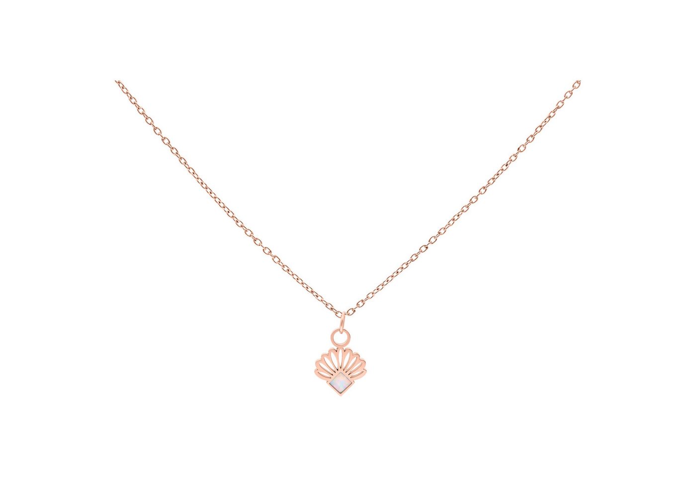 Wildcat Kette mit Anhänger Synthetic Opal Fan Kette, wasserfest, langlebig, hautverträglich von Wildcat