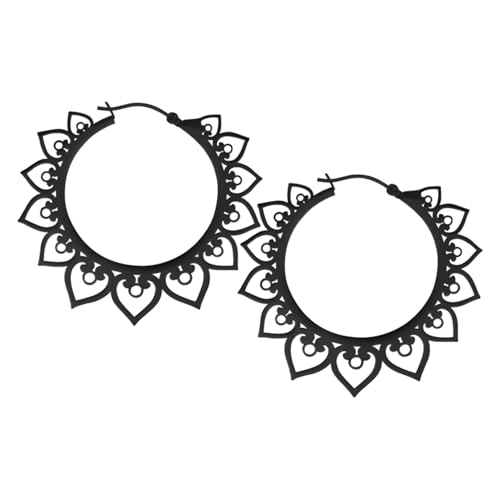 Wildcat Ohrringe Hearts Hoops Schwarz onesize von Wildcat