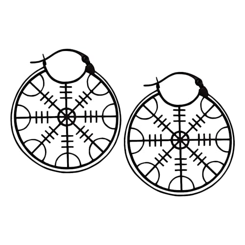 Ohrringe Helm of Awe Hoops Schwarz, onesize von Wildcat