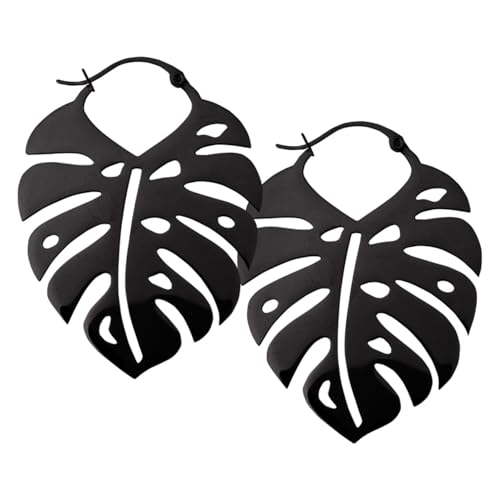 Wildcat Monstera Leaf Hoops Schwarz onesize von Wildcat