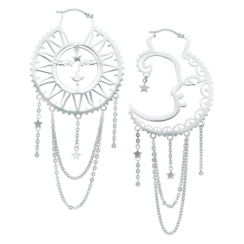 Wildcat Ohrringe Oldschool Sun Moon Hoops Silber onesize von Wildcat