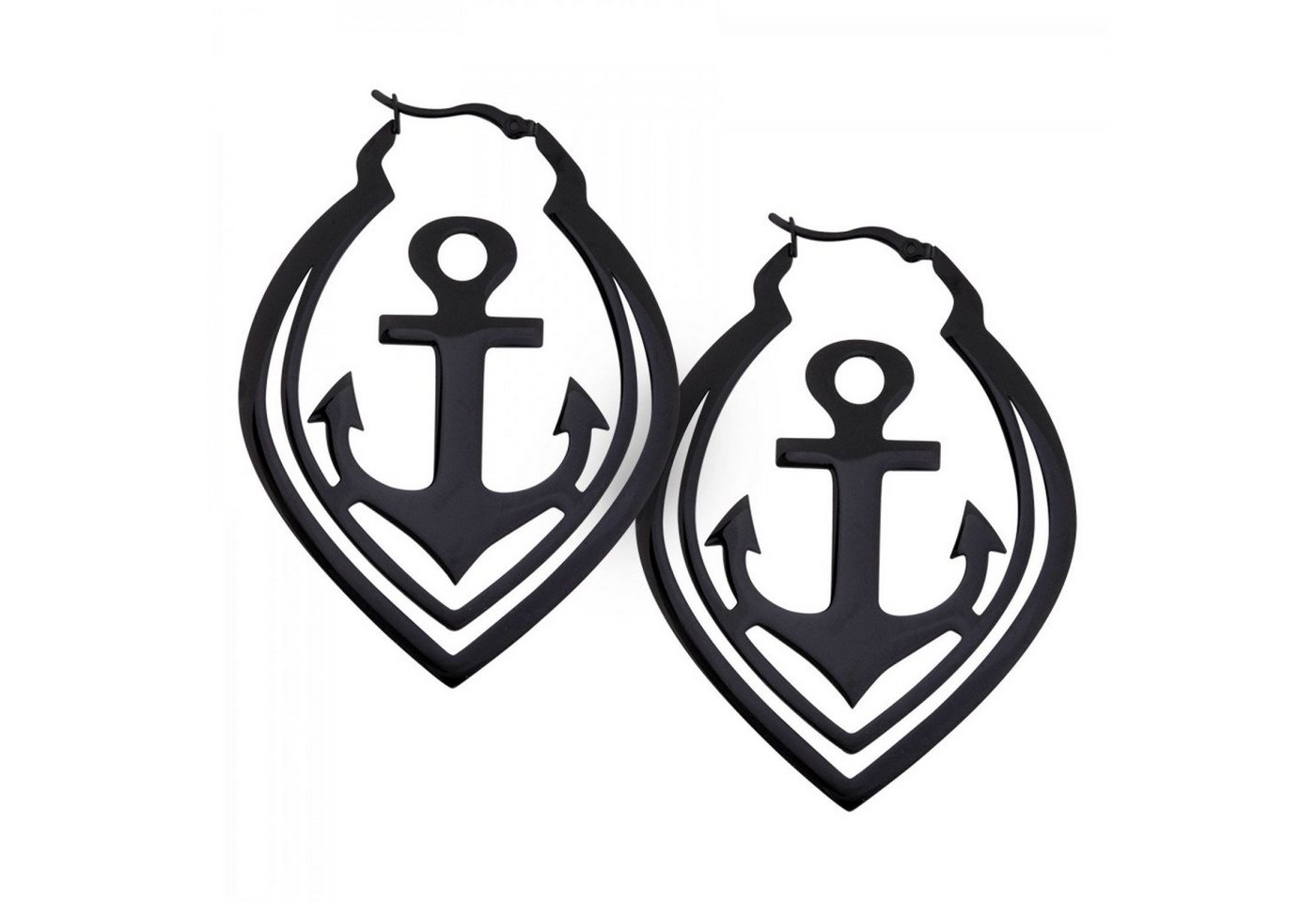 Wildcat Paar Creolen Anchor Hoops, Hochglanzpoliert von Wildcat