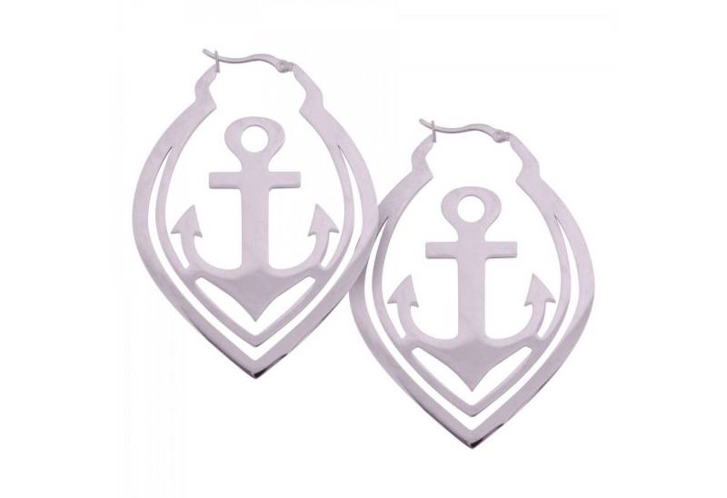 Wildcat Paar Creolen Anchor Hoops, Hochglanzpoliert von Wildcat