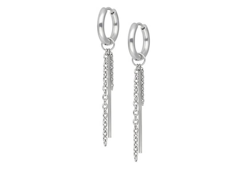 Wildcat Paar Creolen Little Bar Chain Hoops, Hochglanzpoliert,Wasserfest von Wildcat