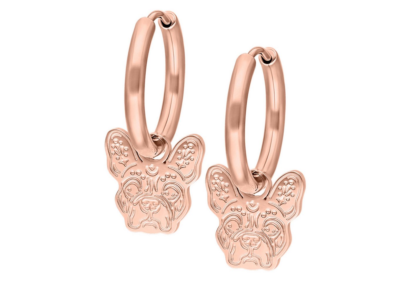 Wildcat Paar Creolen Little Bulldog Hoops, Hochglanzpoliert,Wasserfest von Wildcat